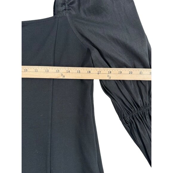 a loves a Obsidian Black Puff Long Sleeves Mini‎ Dress Size Large - Picture 7 of 7